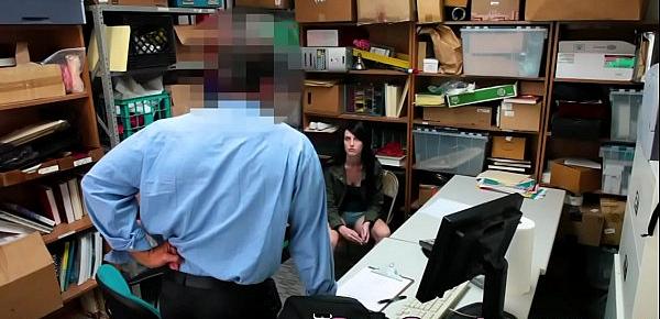  Flat chested teen fucked over managers desk